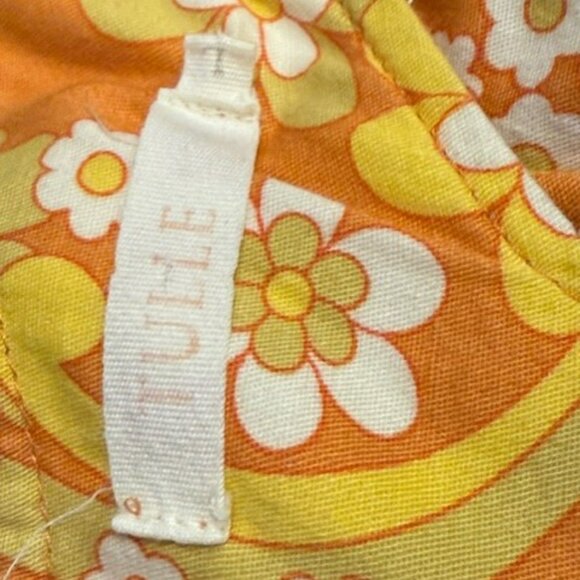 Retro Vintage Racerback (with Mini Bows) Mod Floral late 60s/ 70s Mini Dress - Picture 16 of 16